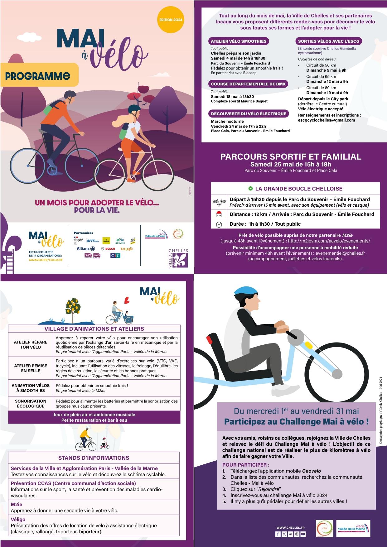 Mai a velo programme a5 2024 chelles